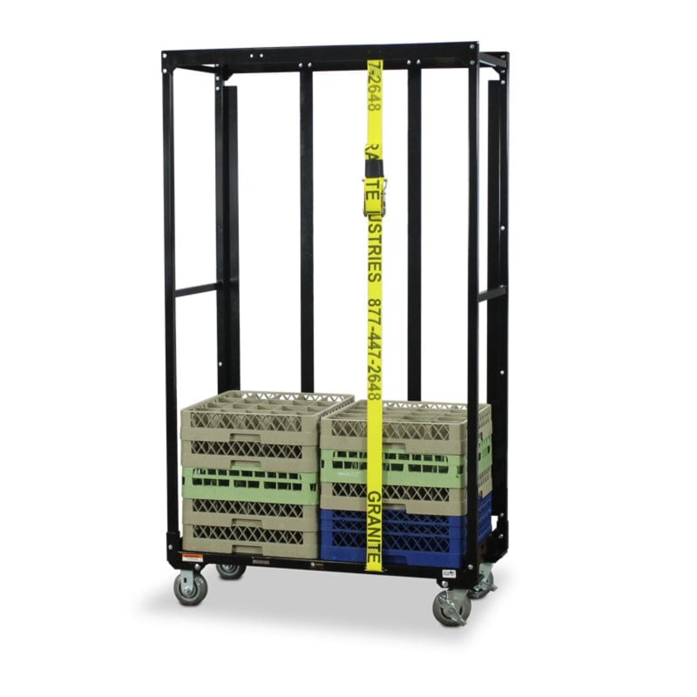 American Cart Glassware and Dishware Rack Cart โ 2 stack capacity - Backyard Provider