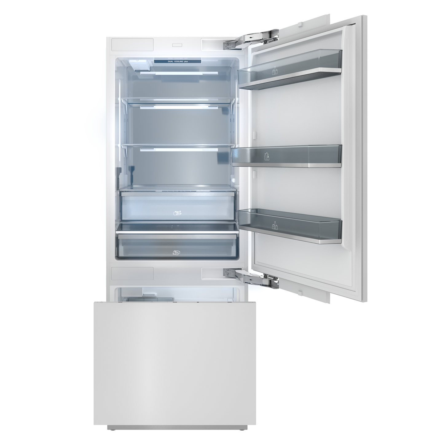 Thor Kitchen 30-inch Built-In Stainless-Steel Panel-Ready Bottom Mount Refrigerator – XRF3016BBP-SS