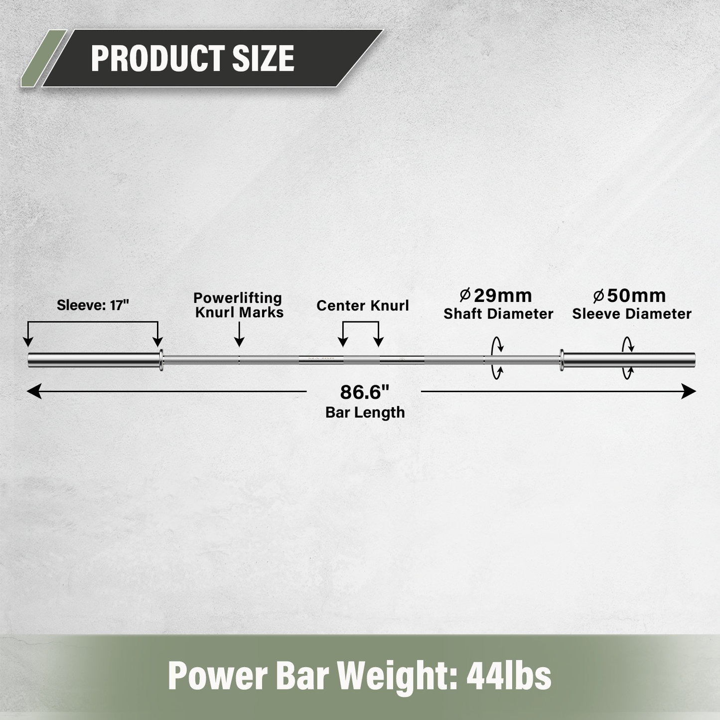 Major Fitness Heritage Series Power Bar - 1500PB