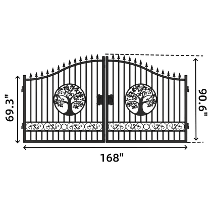 Chery Industrial 14' Iron Gate with Wider goalposts, No metal ball II000074NM