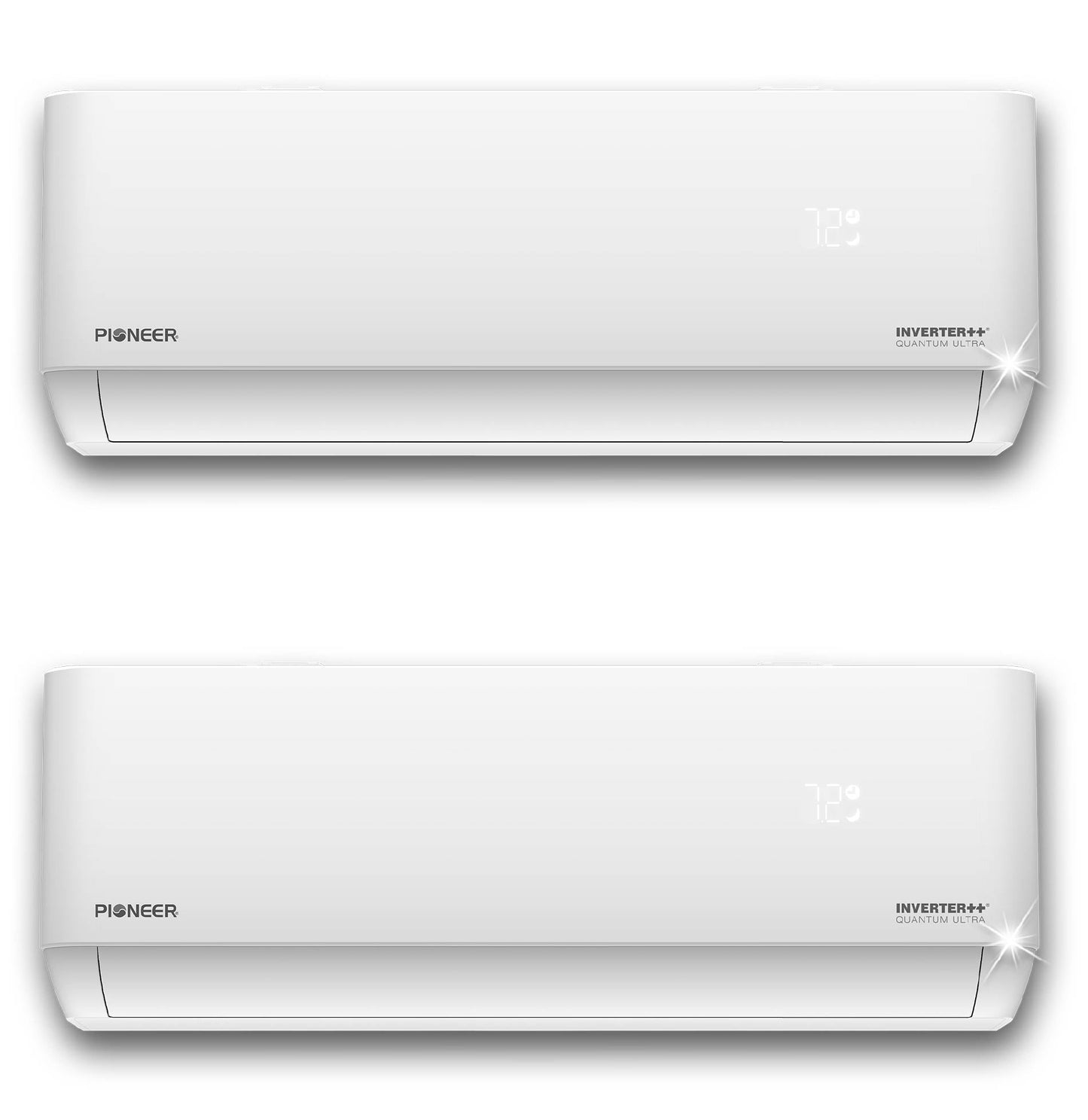 Pioneer Dual Split 18000 BTU 1.5-Ton Quantum Ultra Wi-Fi 24 SEER2 Energy-Star Multi (2) Zone Wall Mount Air Conditioner Heat Pump 230-Volt - WYT020GLSI24M2-9W-9W