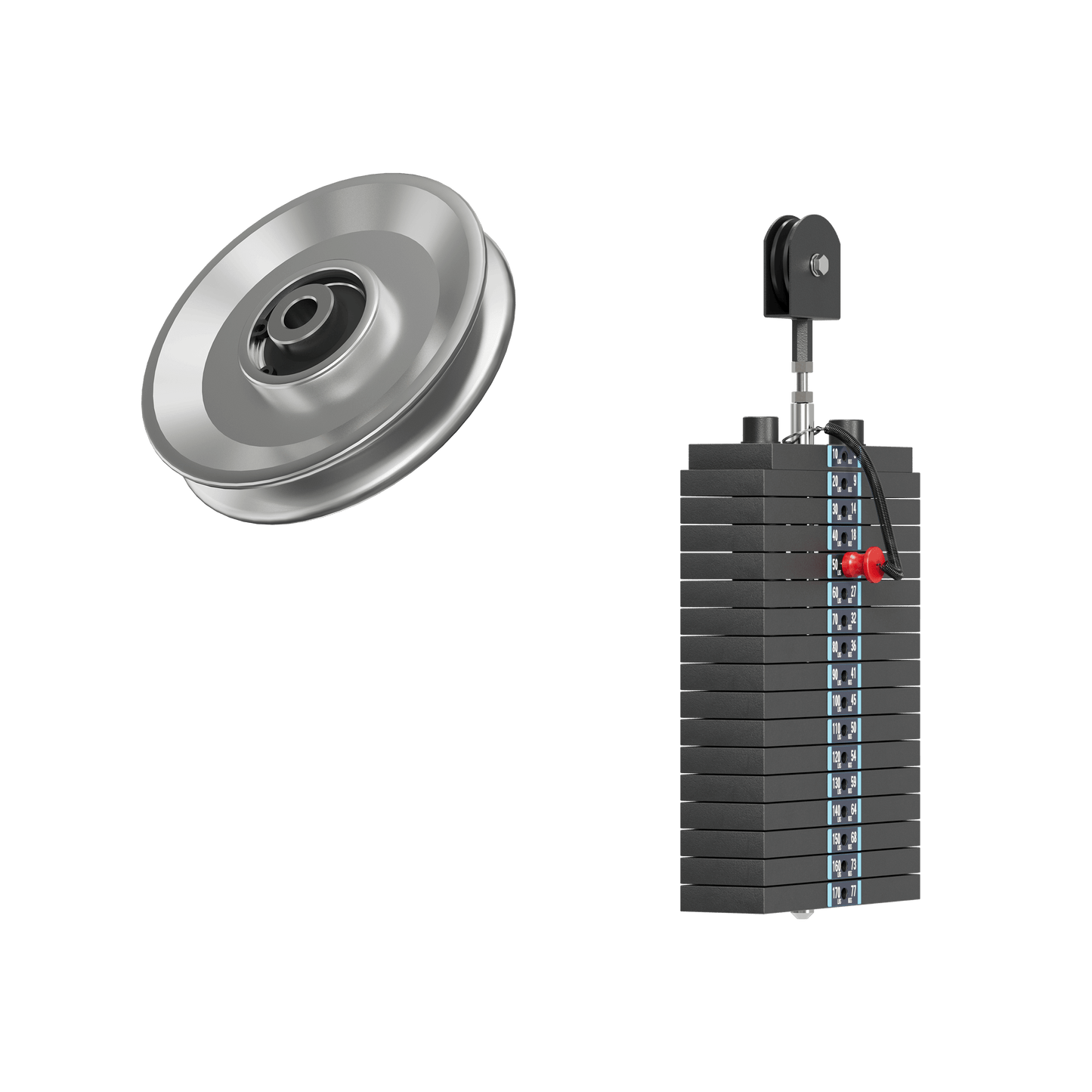 Major Fitness Aluminum Pulley & Weight Stack Bundle - APB52-WSB52