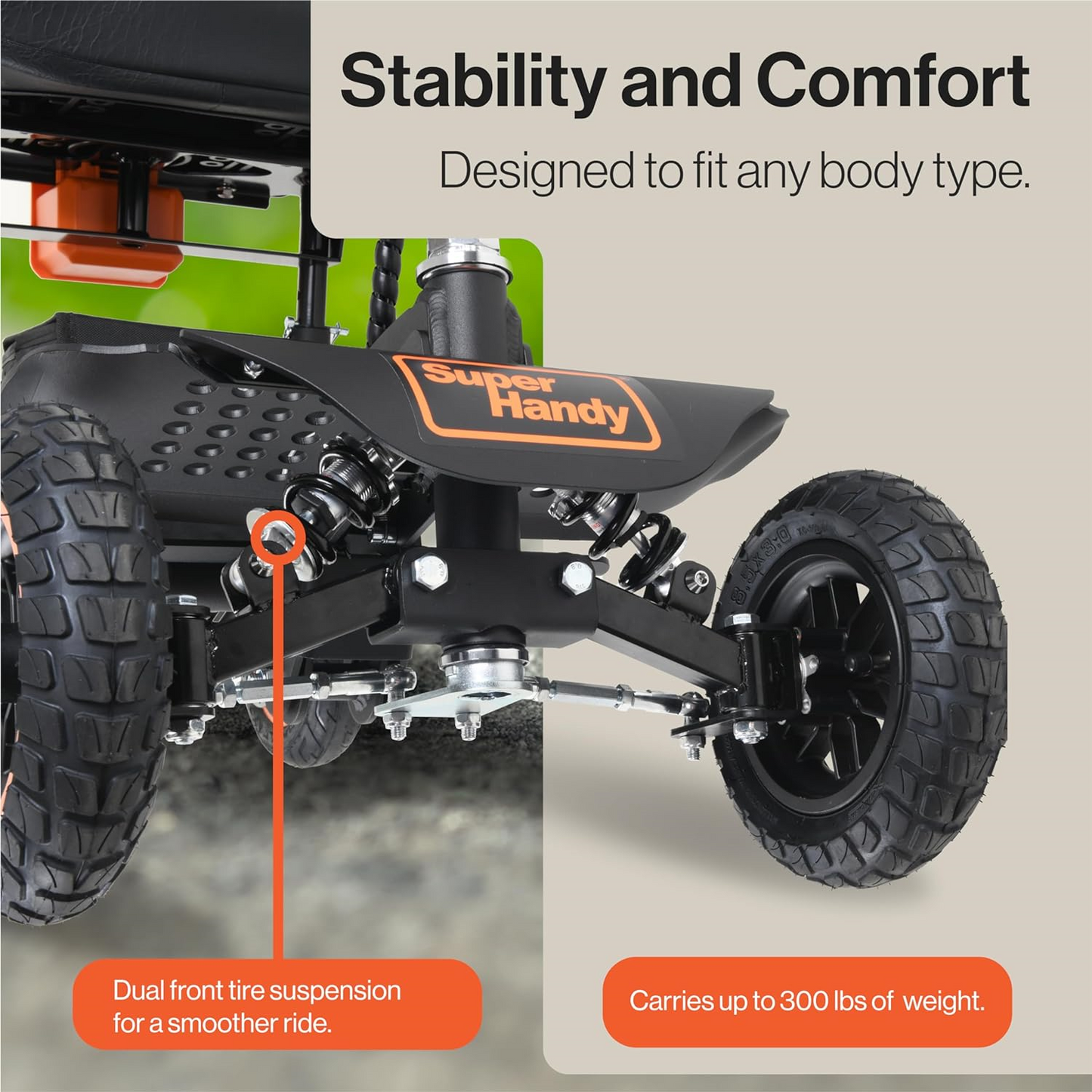 Super Handy GUT161 Electric Mobility Scooter Pro 48V 2Ah 500W 6.25 MPH Max Speed 12.5 Mile Range New - GUT161