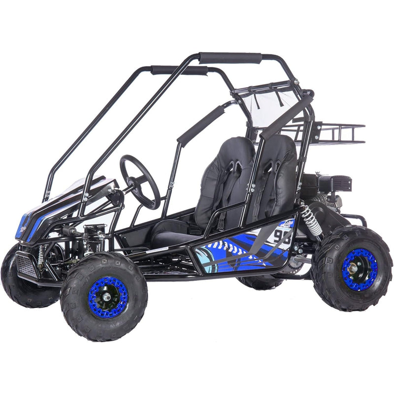 MotoTec Mud Monster XL 212cc 2 Seat Go Kart Full Suspension Blue - MT-GK-Mud-XL-212cc_Blue