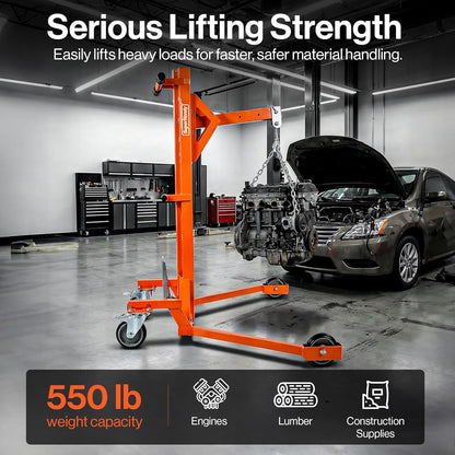 Super Handy GUO147 Drum Lift Manual Hydraulic for 55 Gal. Drums 550 Lbs Capacity New - GUO147