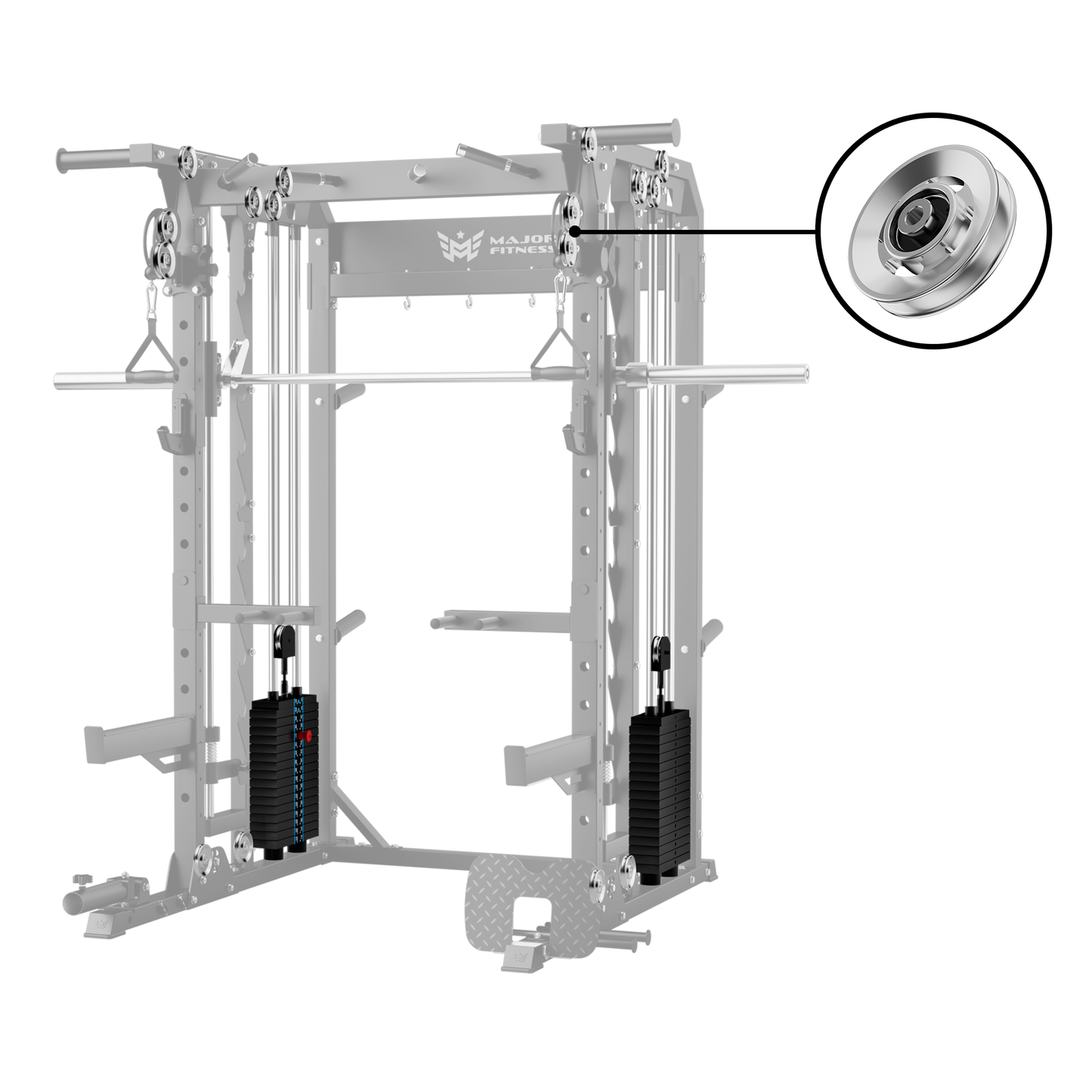 Major Fitness Aluminum Pulley & Weight Stack Bundle - APB52-WSB52