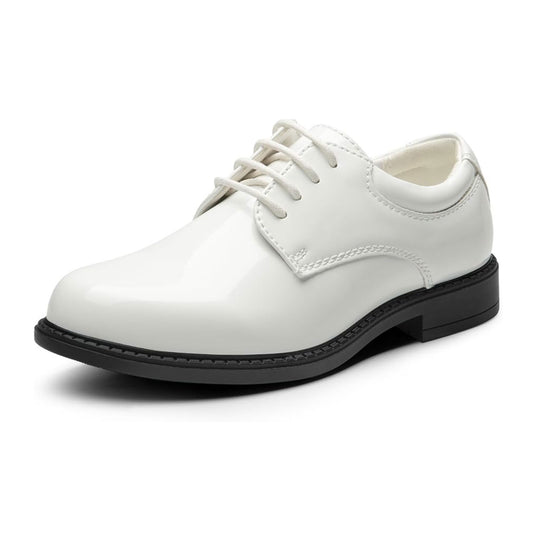 Bruno Marc Boy’s Classic Oxfords Dress Shoes - White