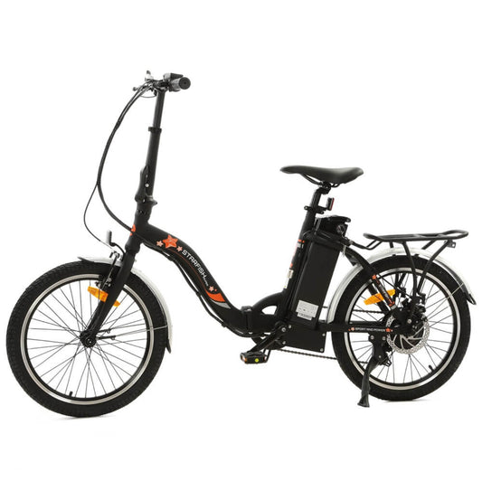 Ecotric Starfish 20inch portable and folding electric bike - Matt Black - C-NSTA20LED-MB+EB-002-EC