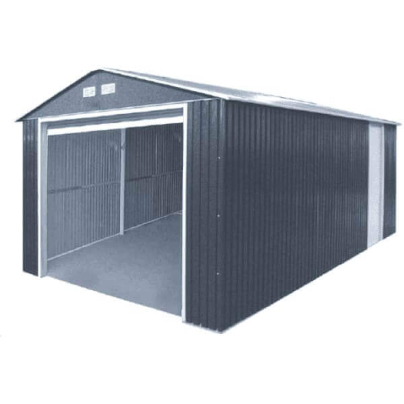Duramax 12x26 Imperial Metal Garage Dark Gray 55151