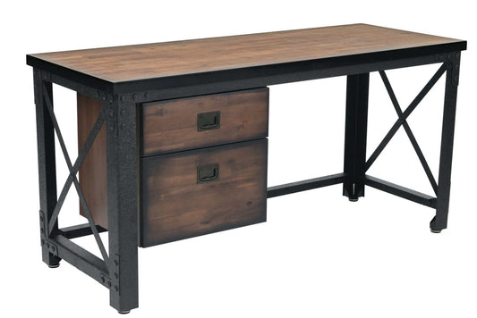 Duramax 62 In Jackson Industrial Metal & Wood desk 68050