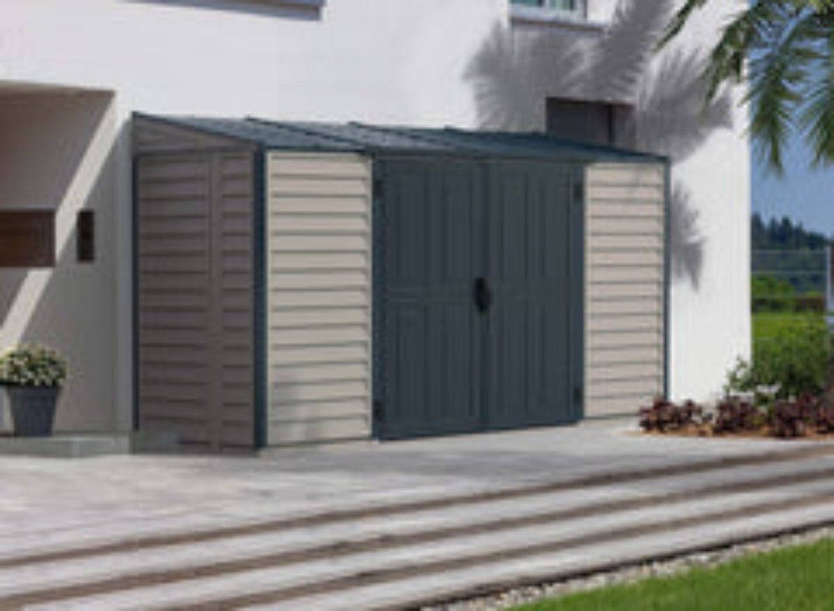 Duramax 10x4 SideMate PLUS Pro Vinyl Shed w/ Double Doors 36825