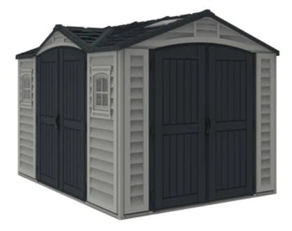 Duramax 10.5x8 Apex Pro Vinyl Shed w/ Foundation 40116