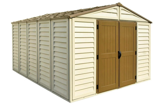 Duramax 10.5x10.5 Woodbridge PLUS Vinyl Shed w/ Foundation 40224