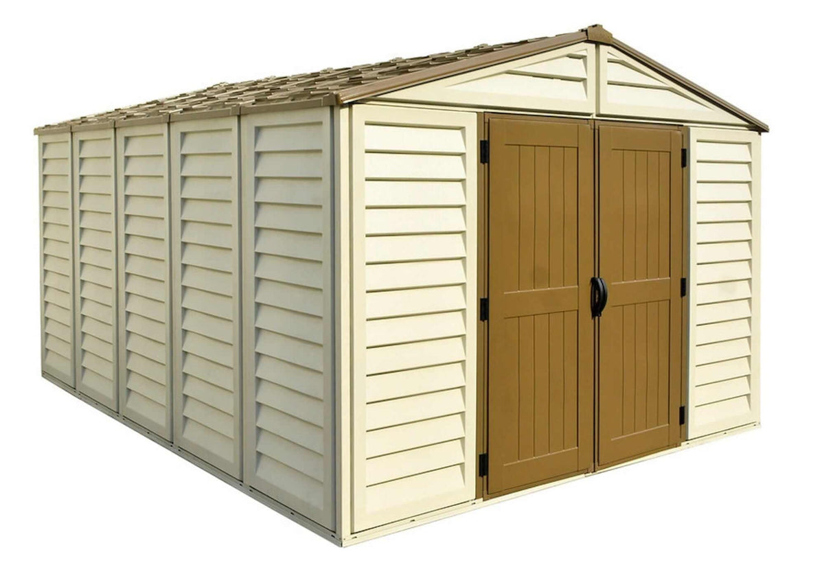 Duramax 10.5x13 Woodbridge PLUS Vinyl Shed w/ Foundation 40234