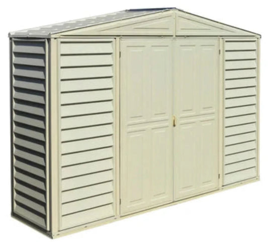 Duramax 10.5x3 SidePro Vinyl Shed w/ Foundation 98001