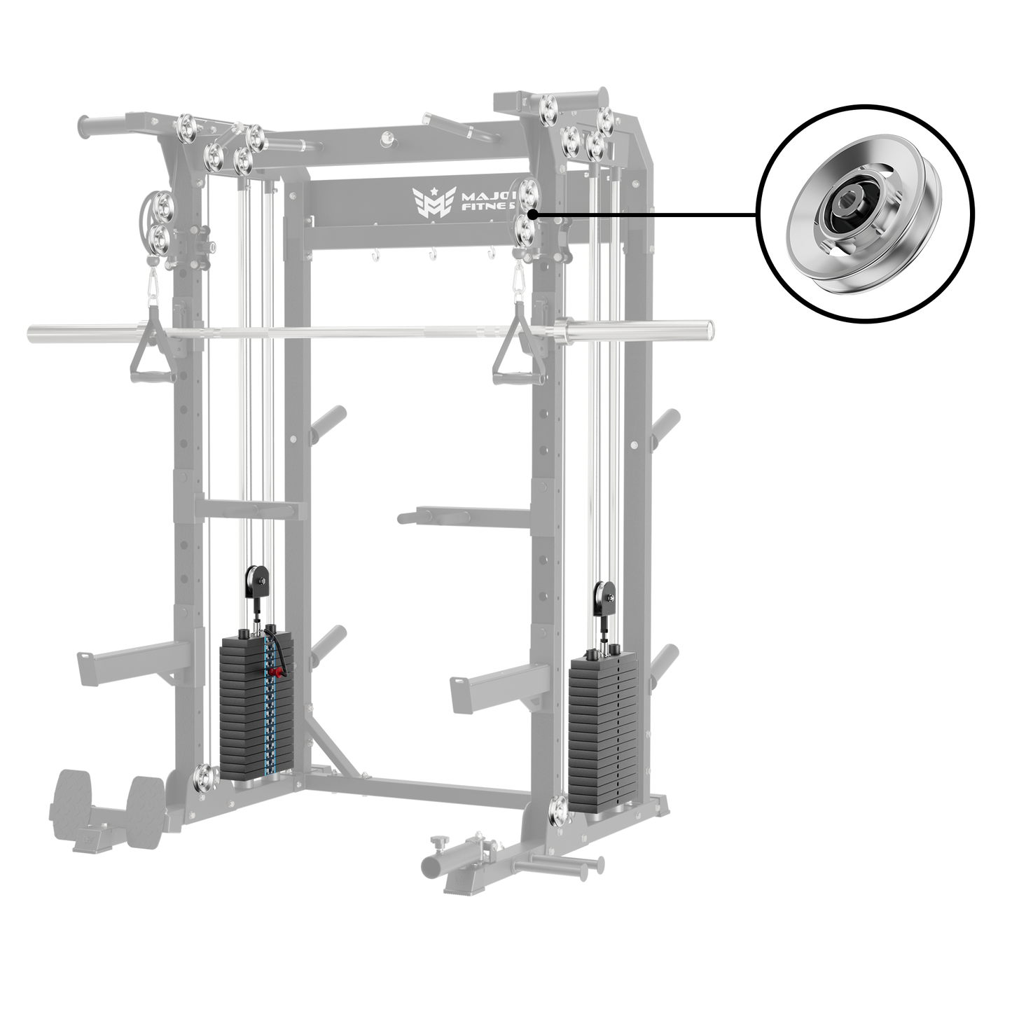 Major Fitness Aluminum Pulley & Weight Stack Bundle - APB52-WSB52