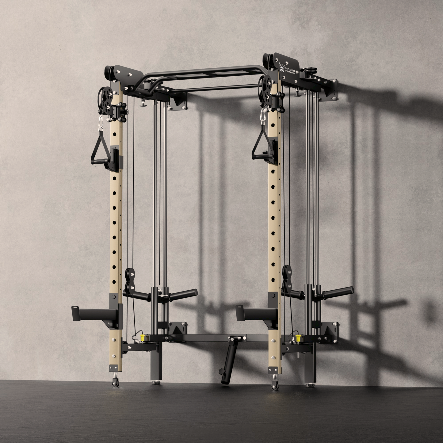Major Fitness F35 All-In-One Home Gym Wall-Mount Folding Power Rack - F35BL
