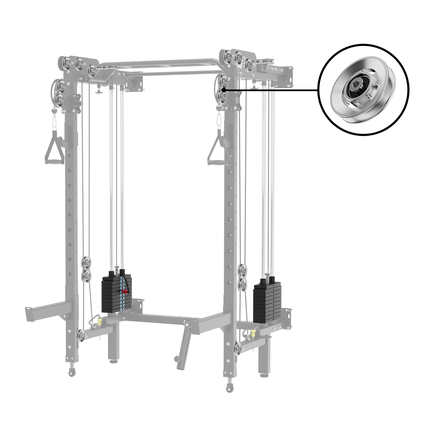 Major Fitness Aluminum Pulley & Weight Stack Bundle - APB52-WSB52