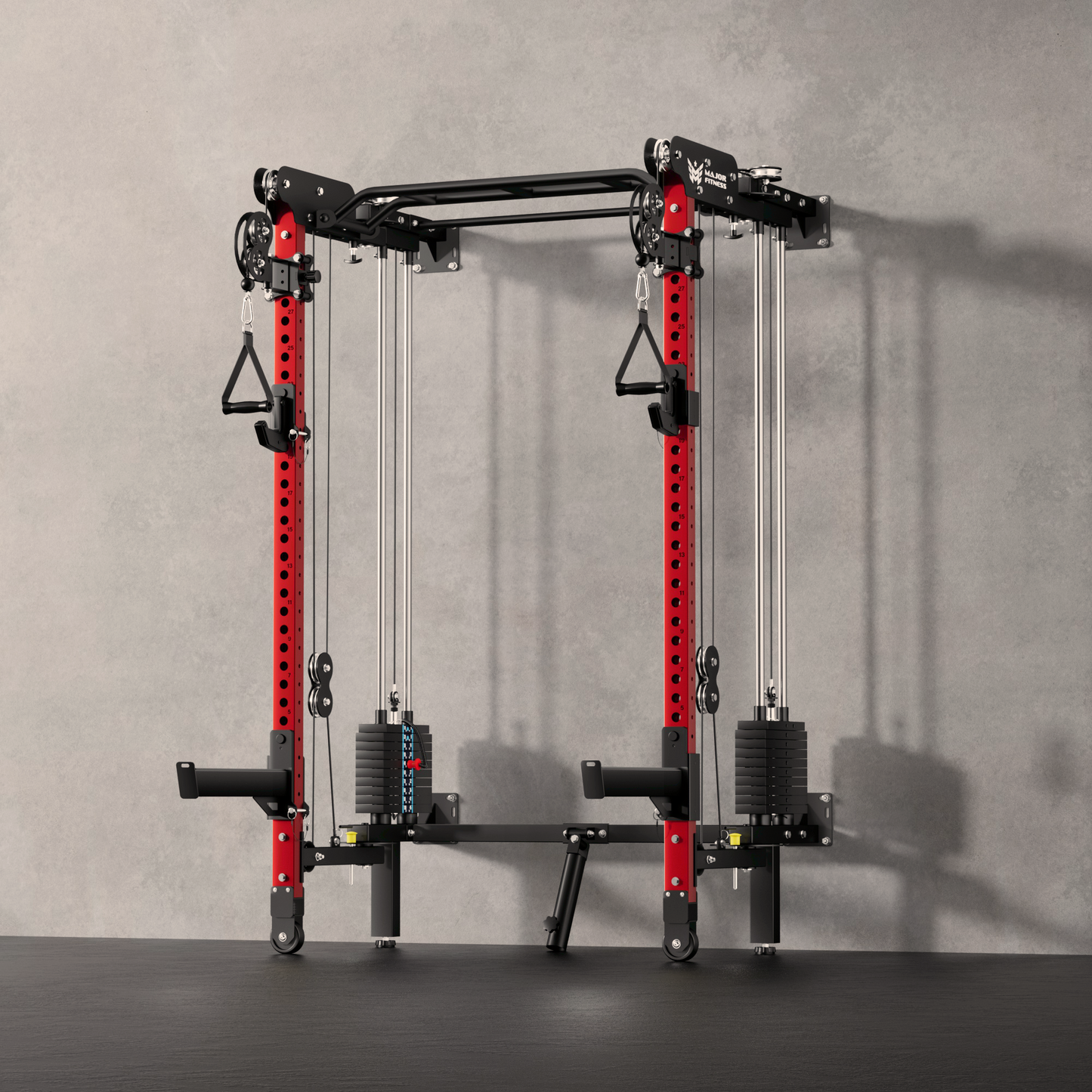 Major Fitness F35 All-In-One Home Gym Wall-Mount Folding Power Rack - F35BL
