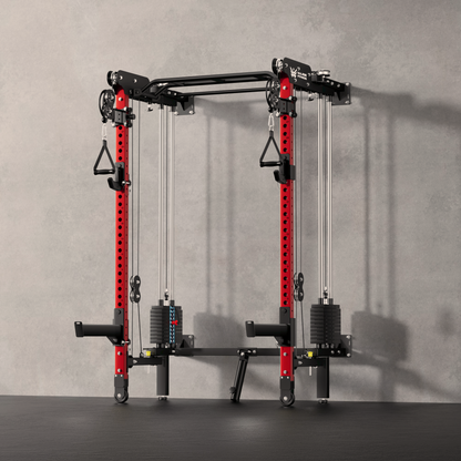 Major Fitness F35 All-In-One Home Gym Wall-Mount Folding Power Rack - F35BL