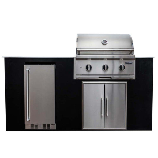 Coyote 4 Piece Outdoor Kitchen Island Package - CKEY6