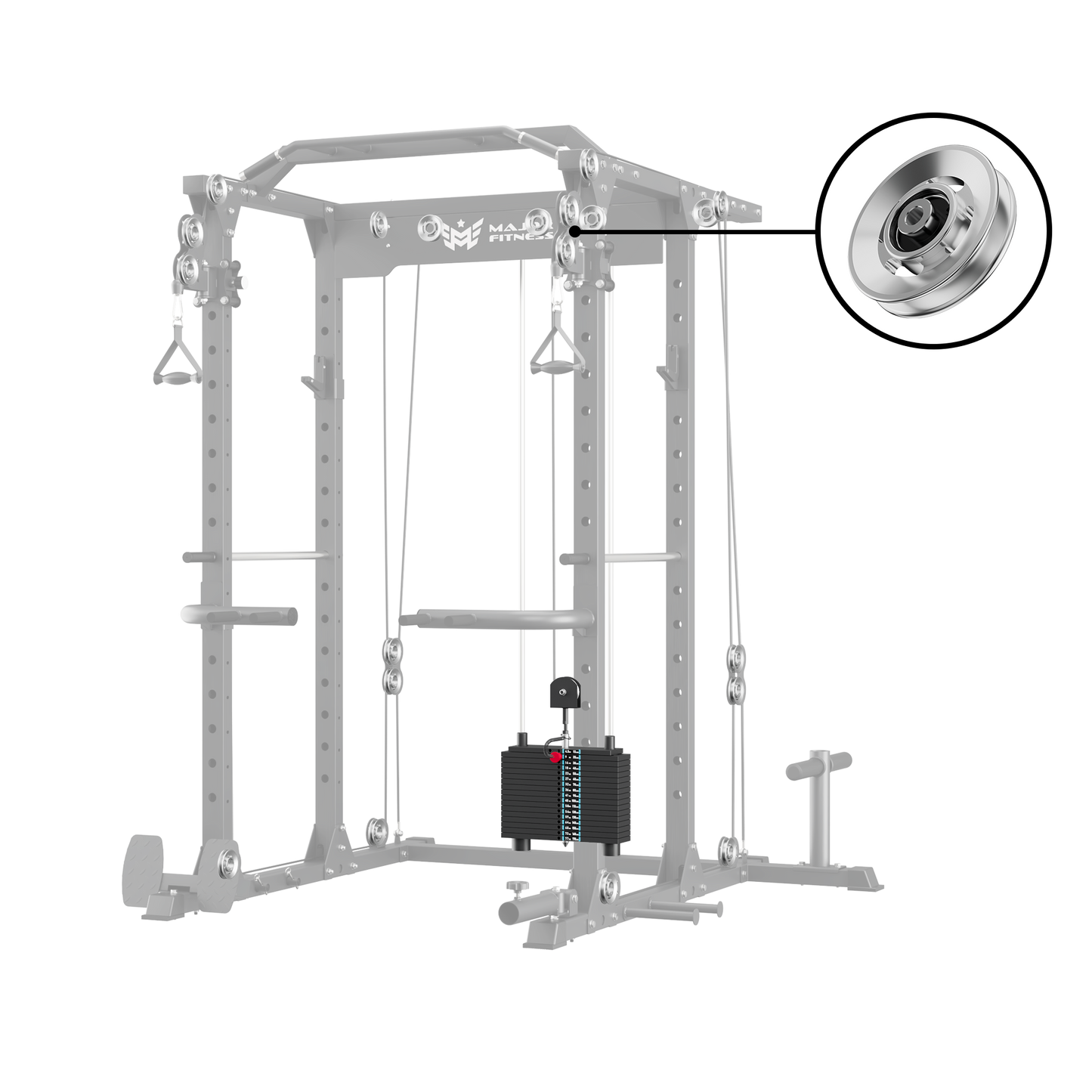 Major Fitness Aluminum Pulley & Weight Stack Bundle - APB52-WSB52