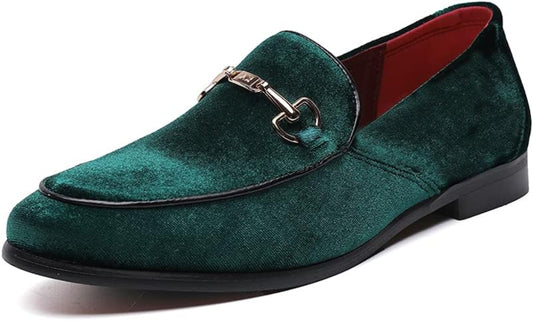 LCQL Men’s Luxury Casual and Party Loafer Shoes - Green