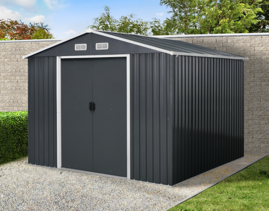 Chery Industrial [CLEARANCE] 11'x9' Premium Garden Metal Shed - C_GG000042