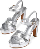 Platform High Heels Party Shoes For Women - White