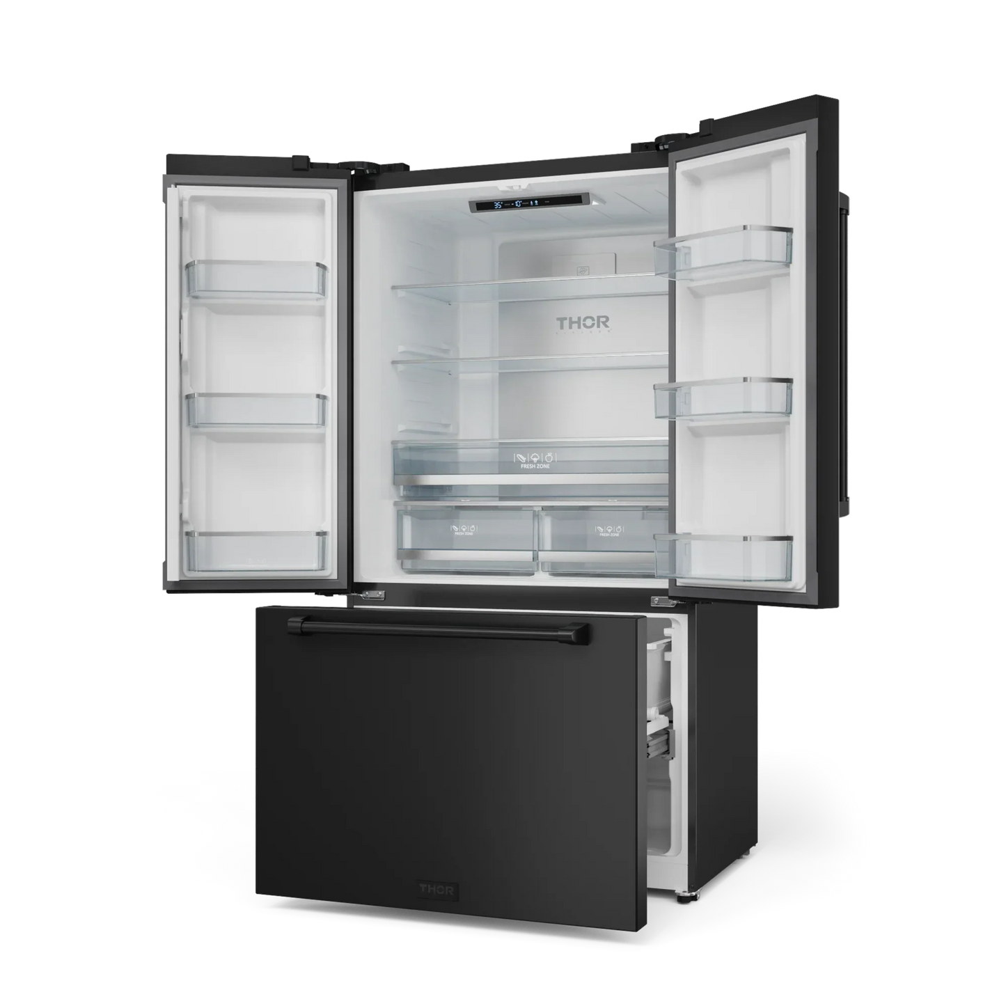 Thor Kitchen 36 Inch 20.3 cu ft French Door Counter Depth Refrigerator with Ice Maker | Gordon Ramsay Series - RF3621CTD00