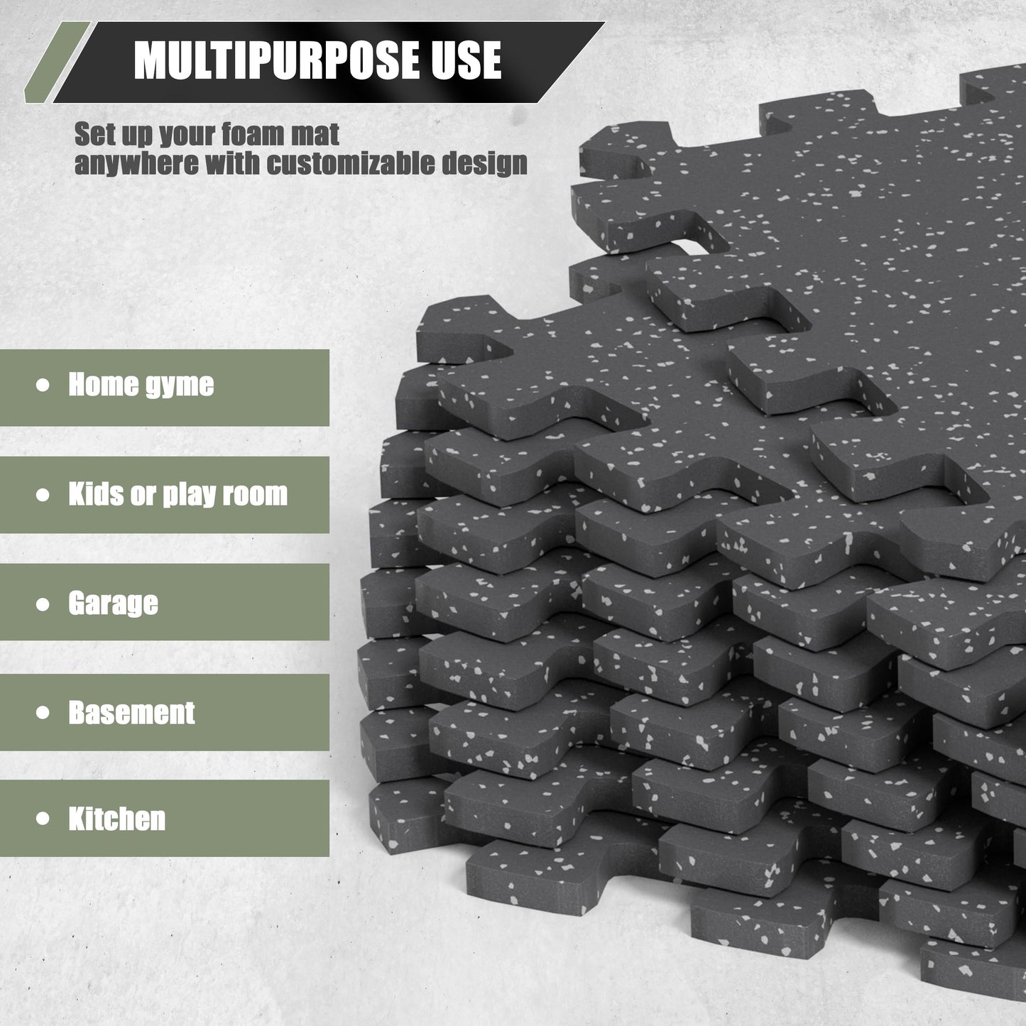 Major Fitness Rubber Flooring Gym Mats 0.31" Thickness - FM-01
