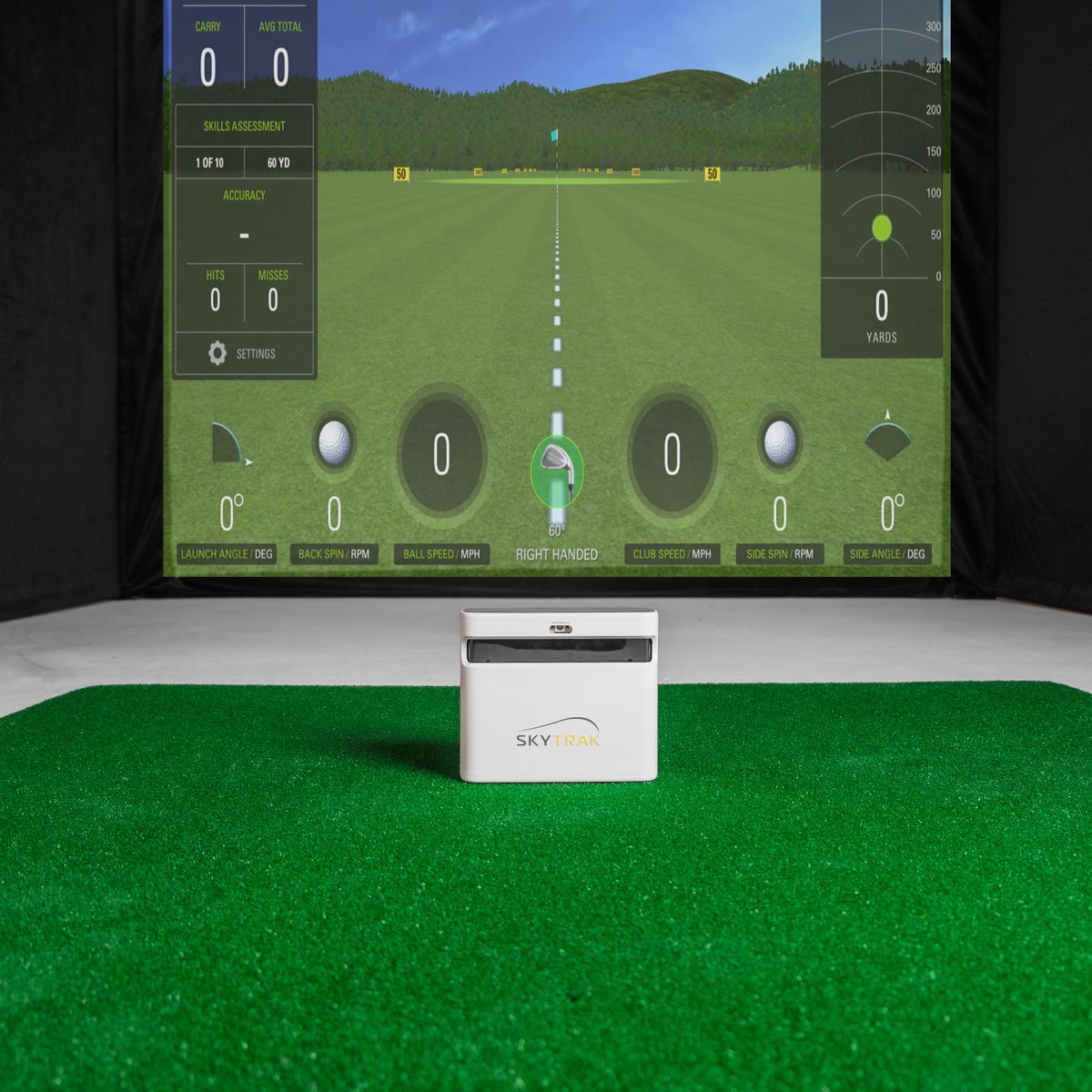 SkyTrak+ SimBox Home Golf Simulator Full Package