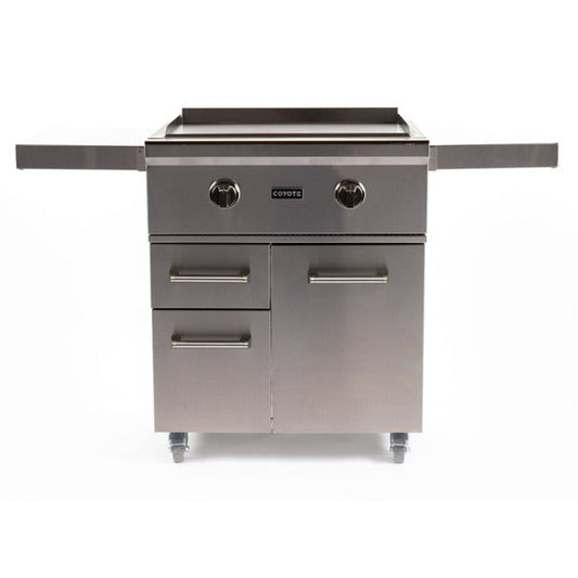 Coyote 30" Flat Top Grill with Cart - C1FTG30+C1FTCART