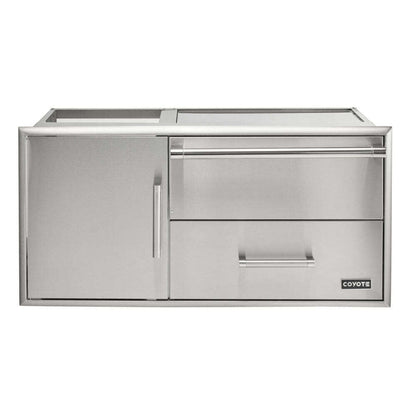 Coyote 42" Access Door With Storage & Warming Drawer Combo - C3-CDWD
