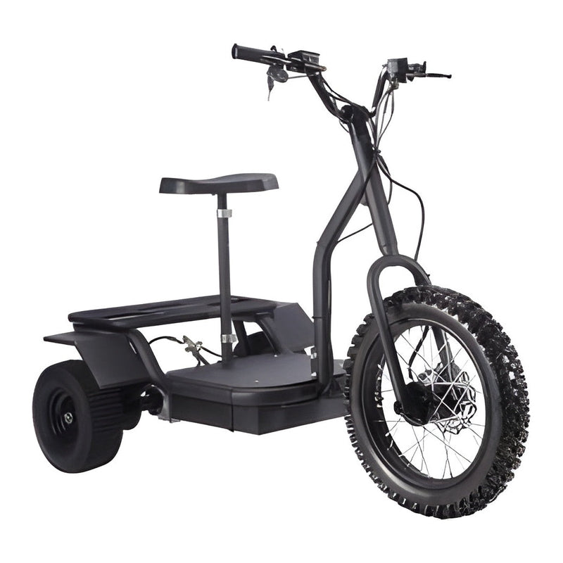 MotoTec 48V/12Ah 1200W Transportation 3-Wheel Mobility Scooter MT-TRK-1200