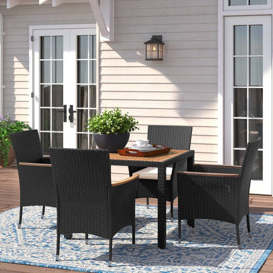 Maltby 4 – Person Square Outdoor Dining Set with Cushions