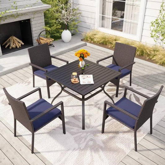 Alyah 4 – Person Square Outdoor Dining Set with Cushions