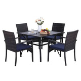 Alyah 4 – Person Square Outdoor Dining Set with Cushions