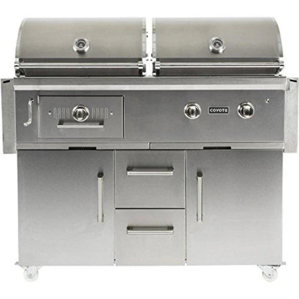 Coyote 50" Freestanding Gas/Charcoal Dual Fuel Grill - C1HY50LP+C1HY50CT