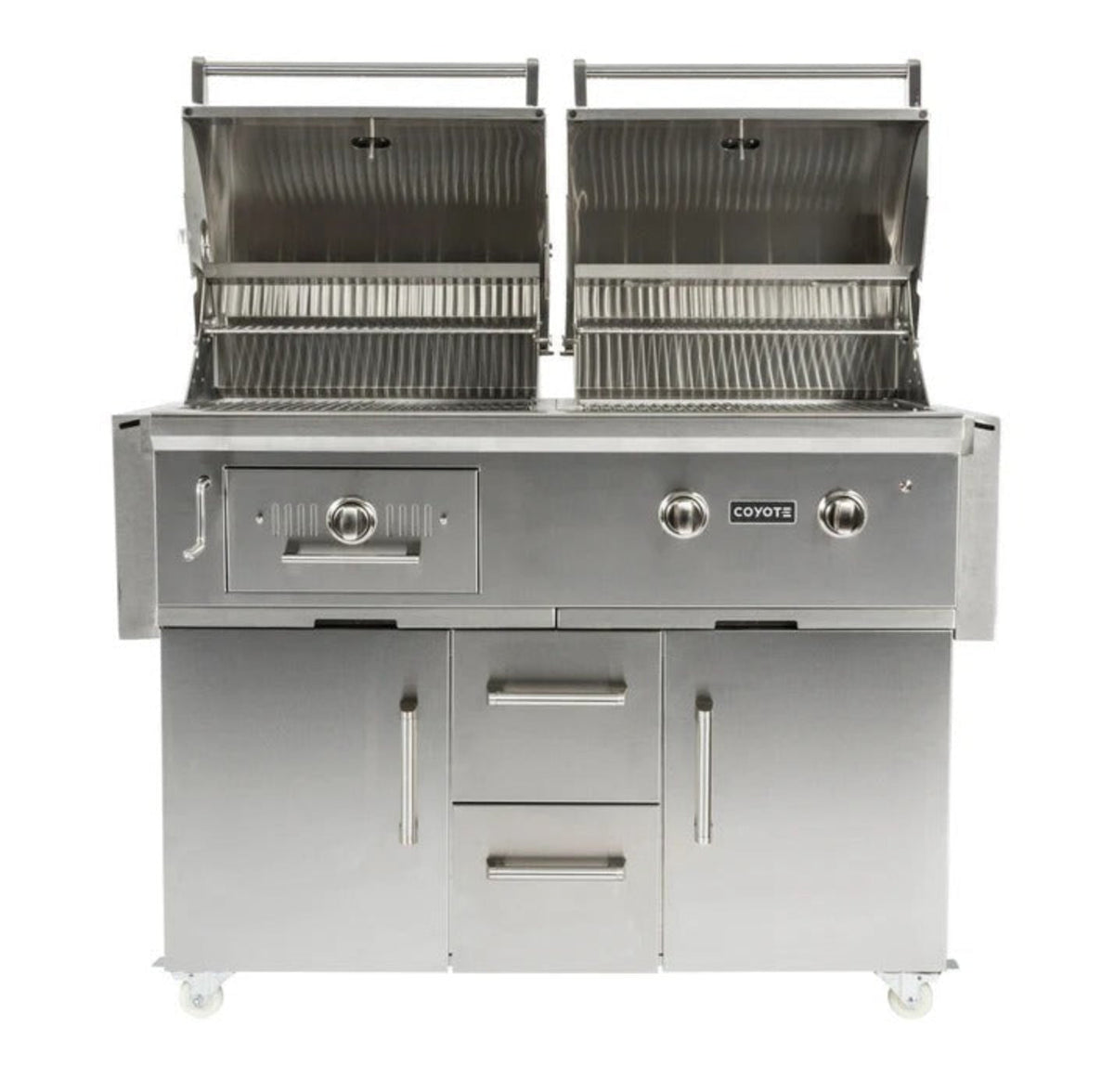 Coyote 50" Freestanding Gas/Charcoal Dual Fuel Grill - C1HY50LP+C1HY50CT