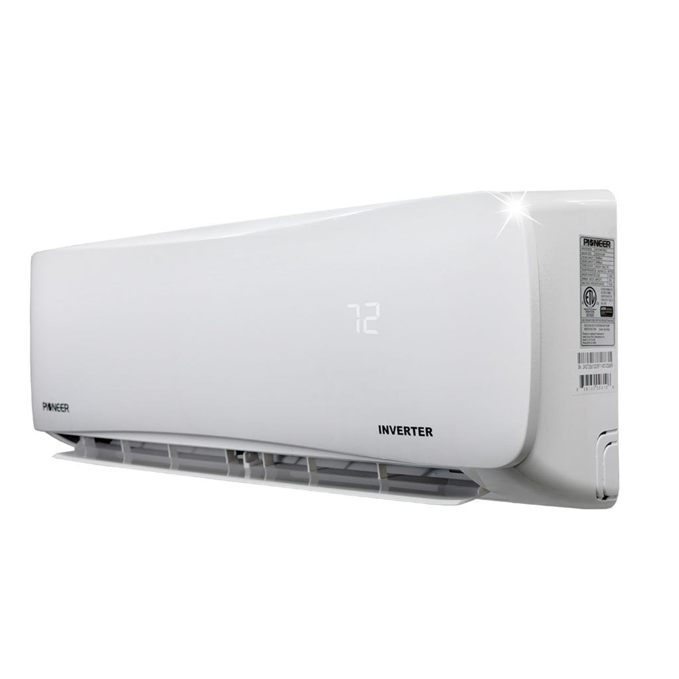 Pioneer 12,000 BTU 21.4 SEER2 Ductless Mini-Split Inverter+ Air Conditioner Heat Pump System Full Set 230V - WYS012GMFI20RL-10