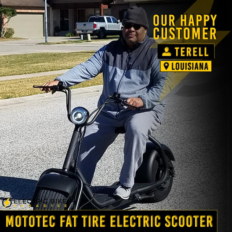 MotoTec 60V/18Ah 2000W Fat Tire Electric Scooter MT-FatTire-2000