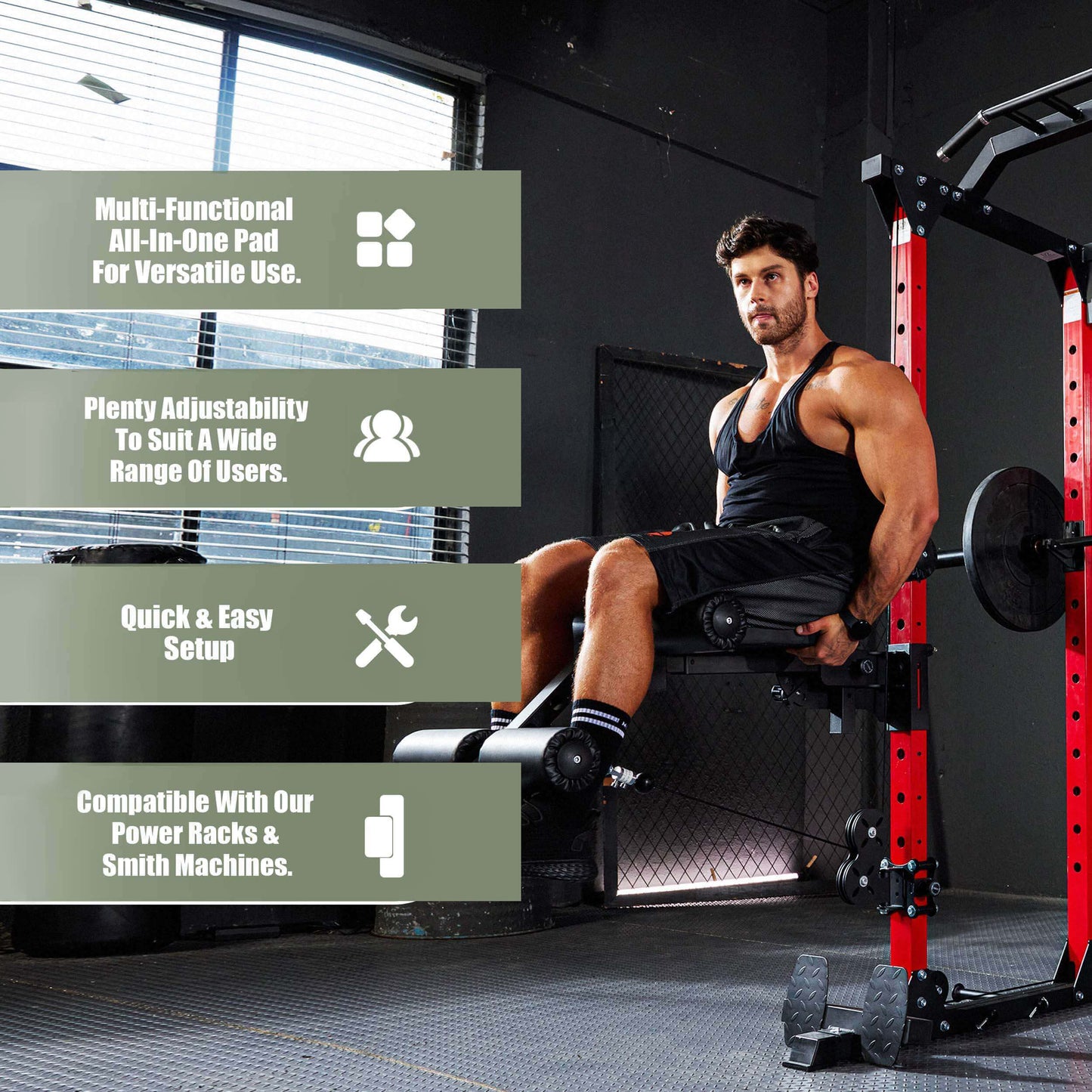 Major Fitness Rack Mounted Leg Extension - RMLE57