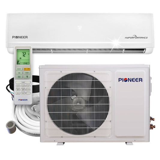 Pioneer Hyperformance 12,000 BTU 23.5 SEER2 Ductless Mini Split Inverter++ Energy-Star Wi-Fi Air Conditioner Hyper Heat Pump Full Set 230V - WYF012GHFI25RH-10