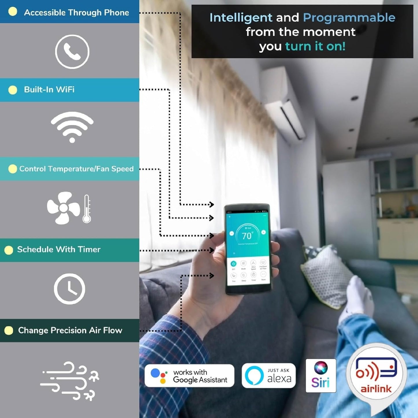Pioneer Quint Split 45000 BTU 3.75-Ton Quantum Ultra Wi-Fi 22 SEER Energy-Star Multi (5) Zone Wall Mount Air Conditioner Heat Pump 230-Volt - WYT050GLSI24M5-9W-9W-9W-9W-9W