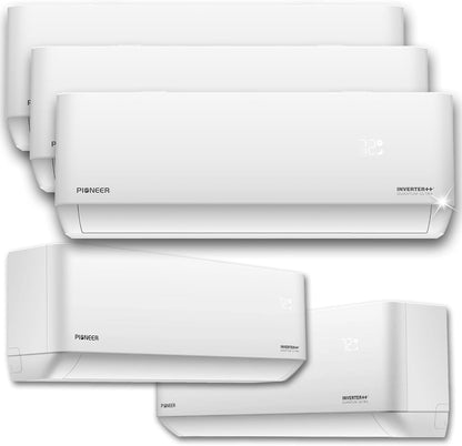 Pioneer Quint Split 45000 BTU 3.75-Ton Quantum Ultra Wi-Fi 22 SEER Energy-Star Multi (5) Zone Wall Mount Air Conditioner Heat Pump 230-Volt - WYT050GLSI24M5-9W-9W-9W-9W-9W