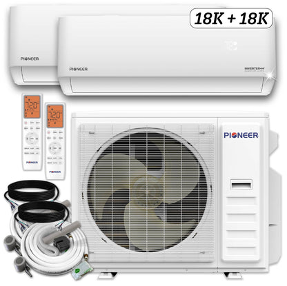 Pioneer Quint Split 45000 BTU 3.75-Ton Quantum Ultra Wi-Fi 22 SEER Energy-Star Multi (5) Zone Wall Mount Air Conditioner Heat Pump 230-Volt - WYT050GLSI24M5-9W-9W-9W-9W-9W