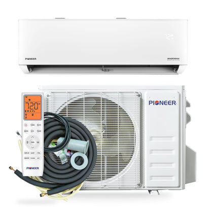 Pioneer Quantum Ultra 9,000 BTU 23 SEER2 115V High-Wall Ductless Energy-Star Mini-Split Air Conditioner Inverter Heat Pump Full Set - WYT009ALSI24RL-10S
