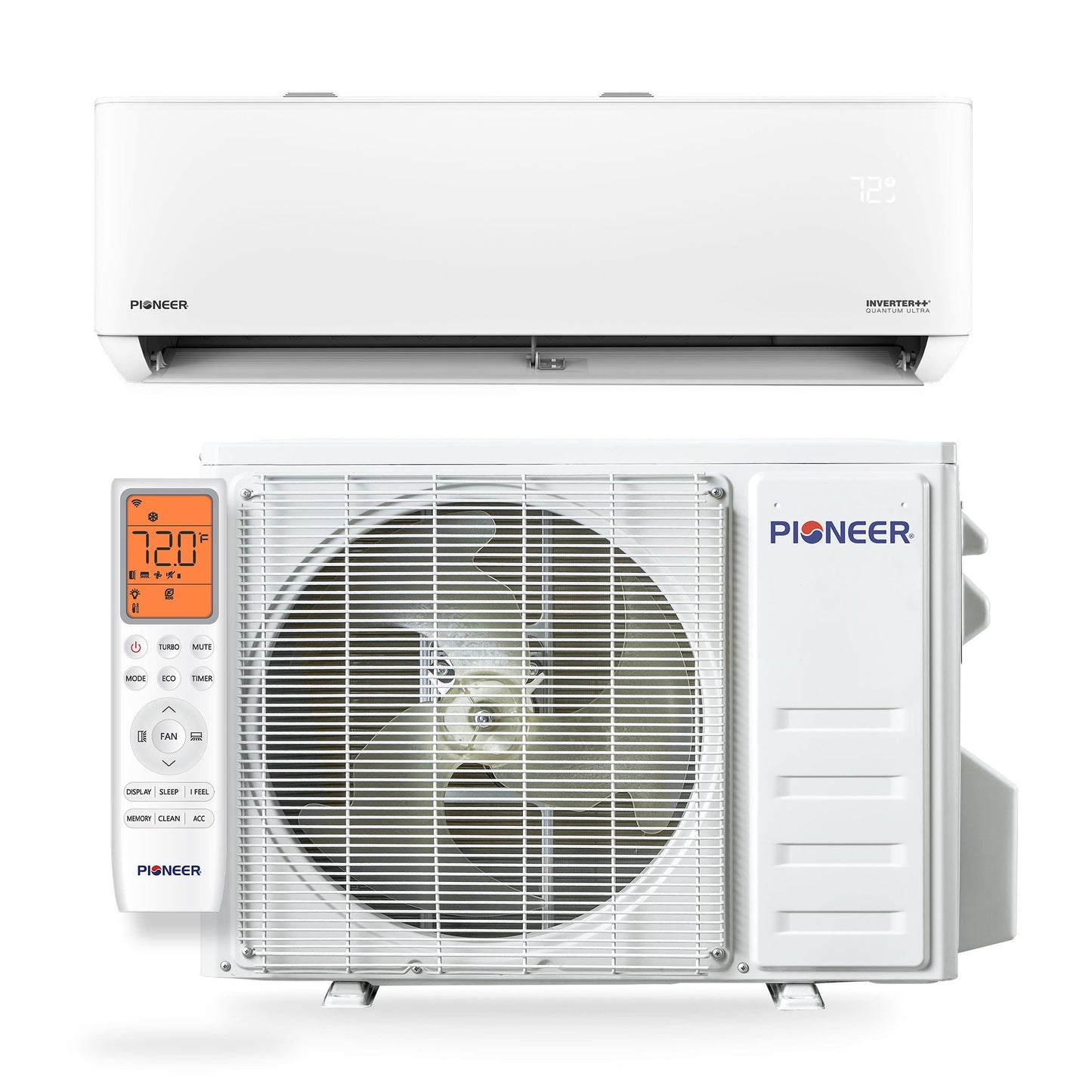 Pioneer Quantum Ultra 9,000 BTU 23 SEER2 115V High-Wall Ductless Energy-Star Mini-Split Air Conditioner Inverter Heat Pump Full Set - WYT009ALSI24RL-10S
